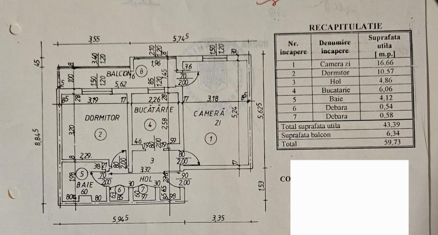 DEMOCRATIEI - 2cam, cf1, dec, 3/4, balc.6m  - 59900 euro - 16