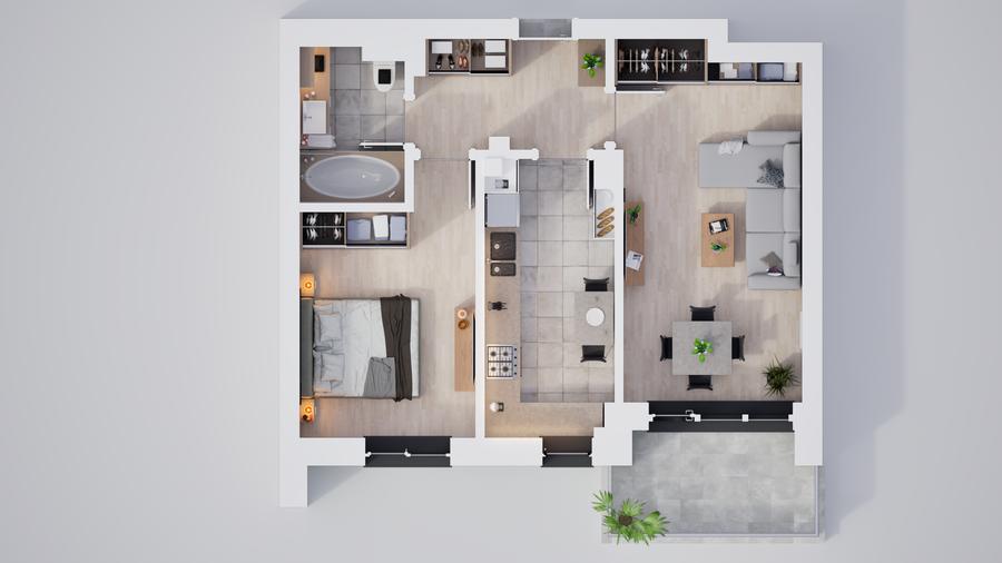 Apartament 2 camere , cartier nou cu multe spatii verzi - 4