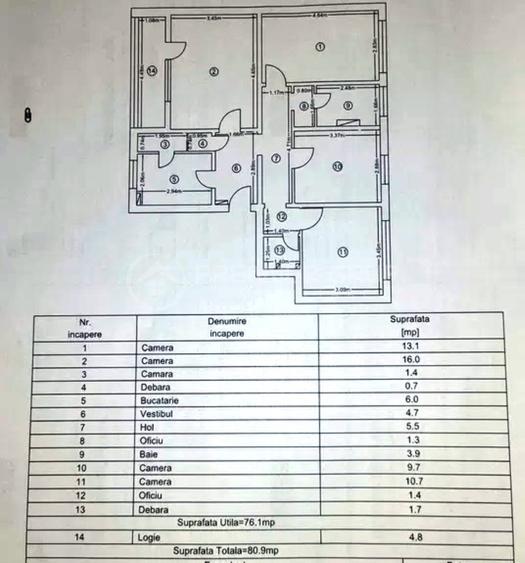 Etaj 1! Apartament 4 camere, Tatarasi - Dispecer, 81mp - 4