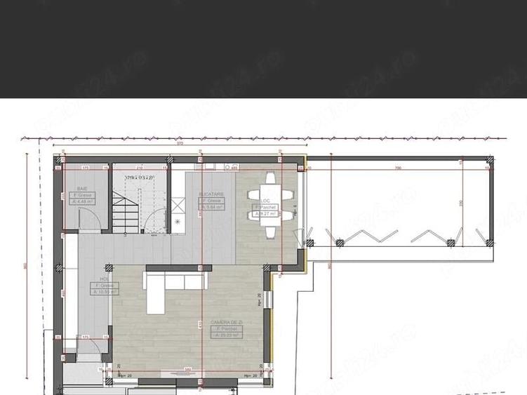 Casă individuală cu 4 camere cu Teren 243 Mp în Exterior Vest