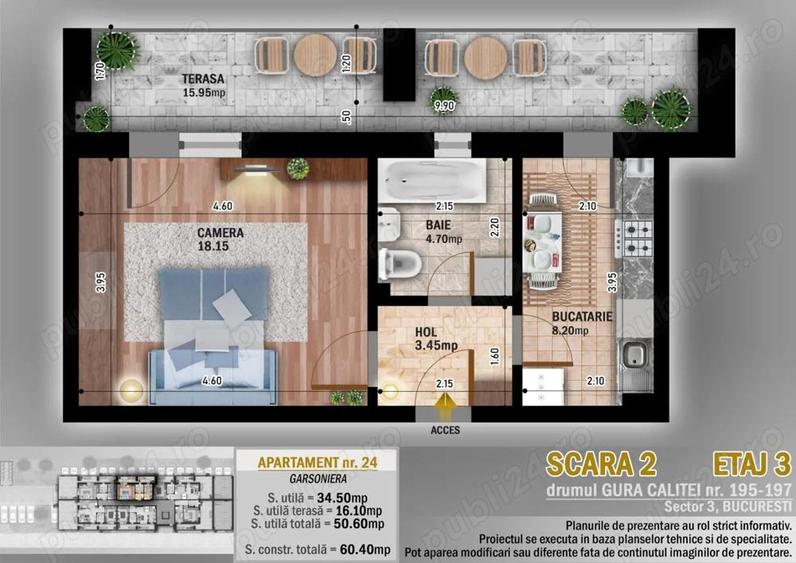 garsoniera sector 3 titan theodor pallady langa metrou si parc - 10