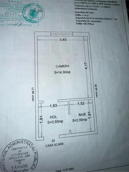 vand garsoniera cet etaj 1 mobilat utilat - 2