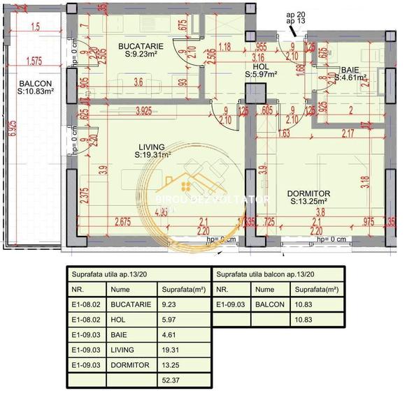 Apartament cu 2 camere decomandat în Titan