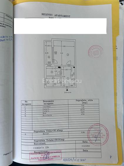 Vanzare-garsoniera-dec-p/10-Dr Taberei-Chilia Veche-reabilitat-balcon-66500E