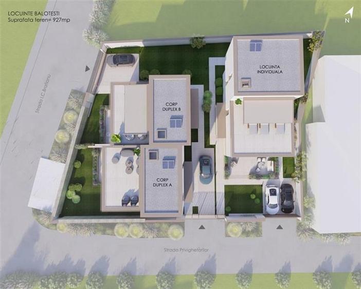 Vanzare teren CU AUTORIZATIE 3 vile Balotesti - 2