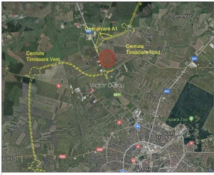 Teren industrial/ servicii de vanzare in Timisoaram, Calea Aradului