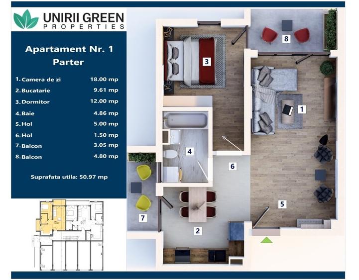 Apartamente cu 2 camere direct d ela dezvoltator - 3