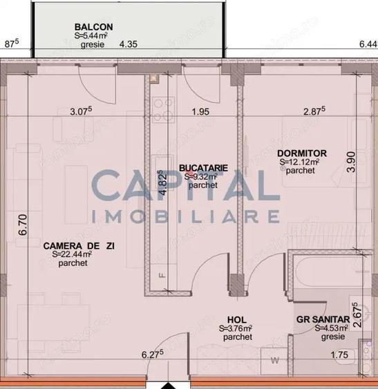 Apartament de vanzare, 2 camere, 66mpc, lift, bloc nou, comision 0% - 1