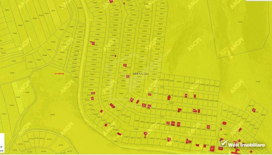 Teren Chinteni - deasupra lacului, 751 mp, front 22.6 m, zona in dezvoltare - 1
