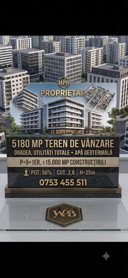 Teren de 5180 mp, în Centura