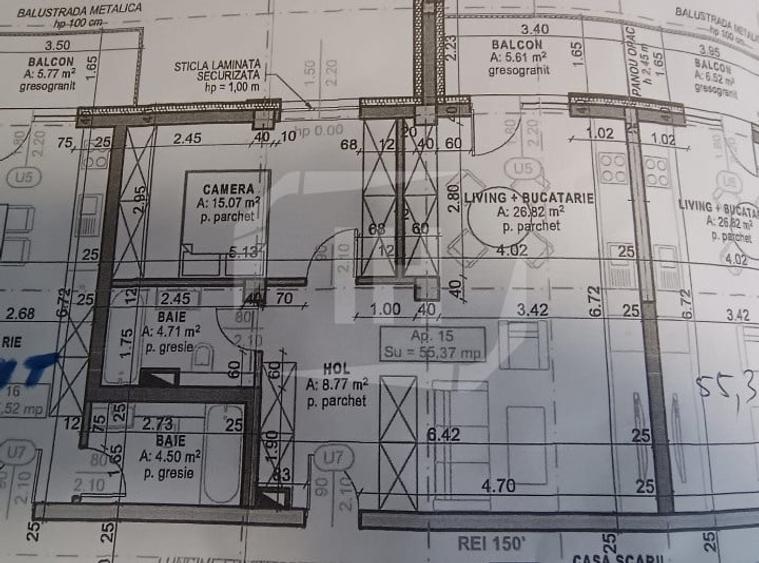 Apartament 2 camere, parcare, intermediar, constructie finalizata cu CF - 4