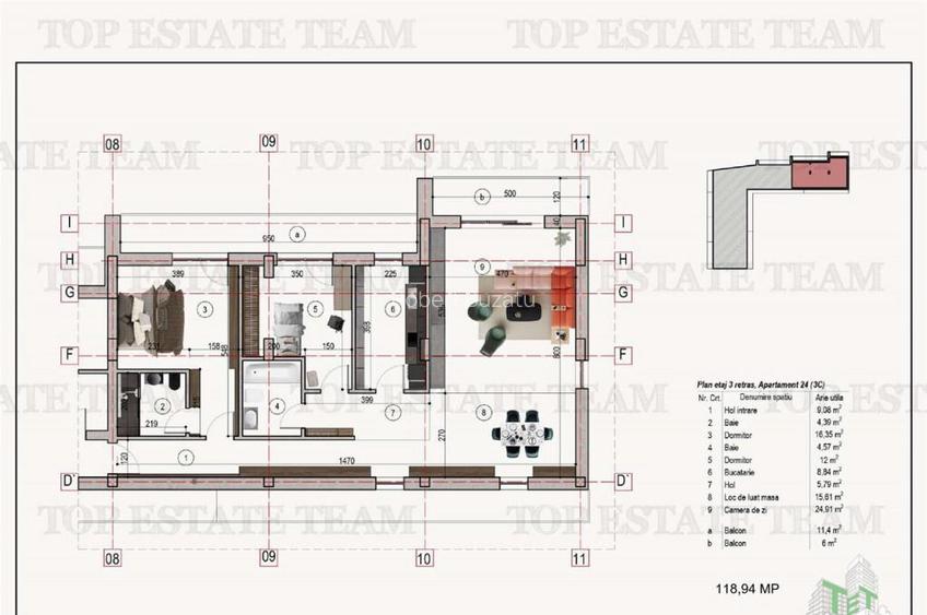 Apartament 3 camere 2 bai bloc nou metrou 1 Decembrie 1918 Apartament 3 camere 2 bai bloc nou metrou 1 Decembrie 1918