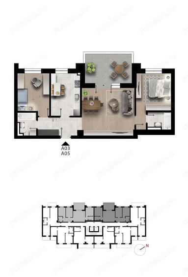 Apartament 3 camere, faza 4 Maniu 141, la 3 minute de Metrou Pacii - 5