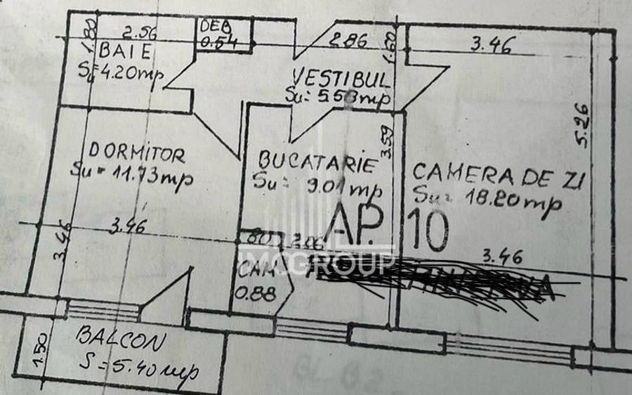 Apartament 2 camere – Str. Muresului, etaj 3/4, zona Iulius - 11