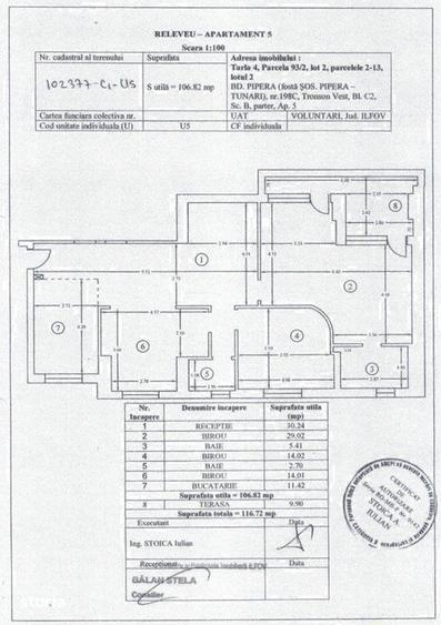 Apartament cu 4 camere în Central
