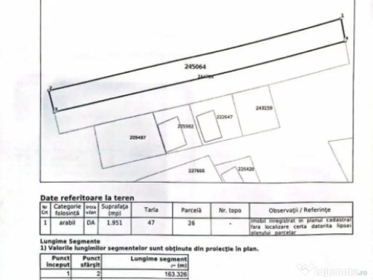 Teren intravilan, 1951 mp, deshidere 12 m, zona Mofleni - 1