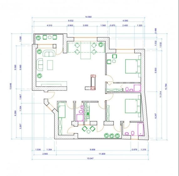 Oportunitate! Apartament 3 camere | 138mp | Etaj 2 | Ultracentral - 5