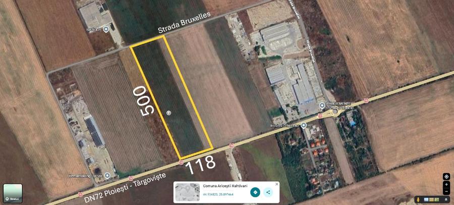 Investitie teren 2 - 5,9 ha deschidere 40-118 ml DN72 Parcul Industrial Ploiesti - 6