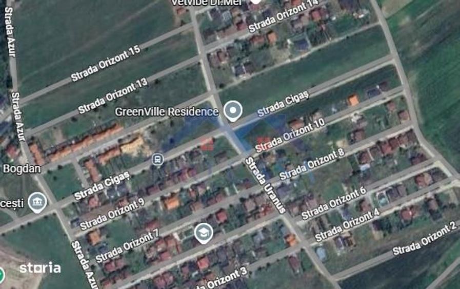 Teren construibi 438 mp., toate utilitatile, cartier Orizont - 1