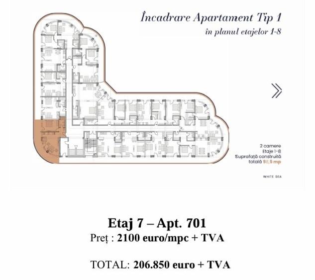 Apartament - Etaj 7 - Complex Rezidențial WHITE SEA - Navodari - 6