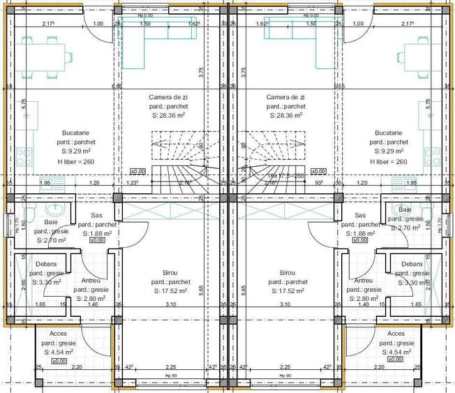 DUPEX MODERN P+M LIVEZENI Autorizatie de construire Teren 636 MP Zona Foarte Buna - 5