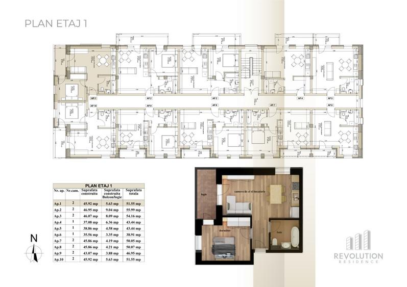 NEW! COMISION 0% - Apartamente 1-2 camere - Oltului 13A, Baia Mare - 6