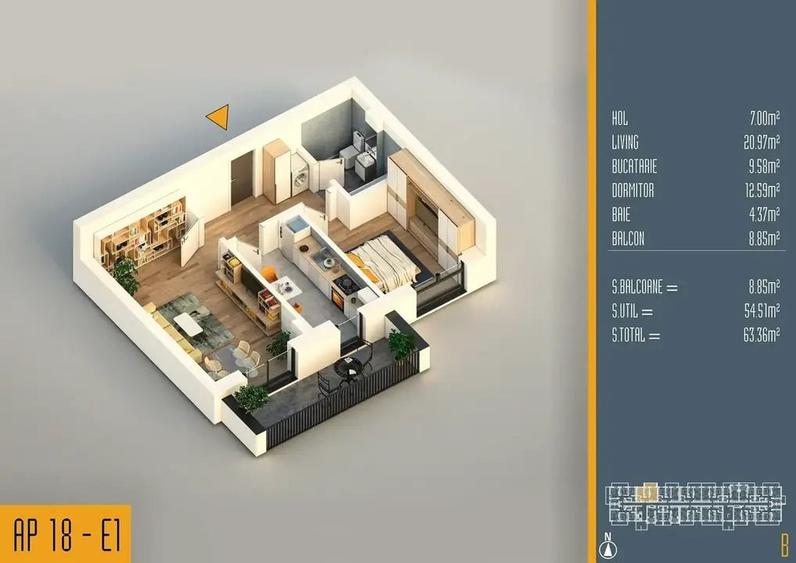 Apartament 2 camere decomandat  Theodor Pallady Metrou Nicolae Teclu - 5