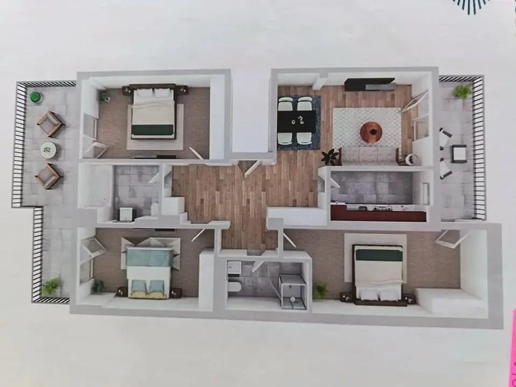 Apartament cu 4 camere decomandat în Theodor Pallady