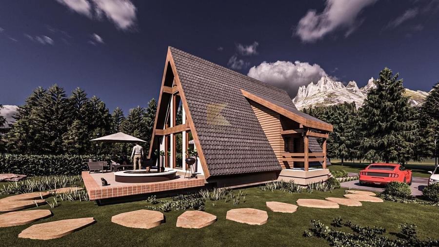 Casa noua in faza de proiect | A-frame | ideala investitie | Rasnov - 6