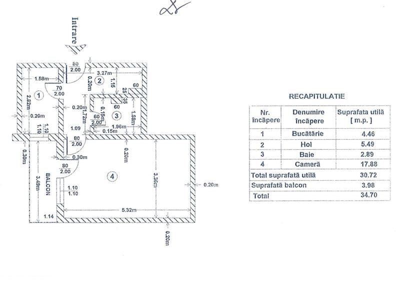 Direct proprietar, vand garsoniera total decomandata Ostroveni, 35 mp utili, bloc BCA. - 1