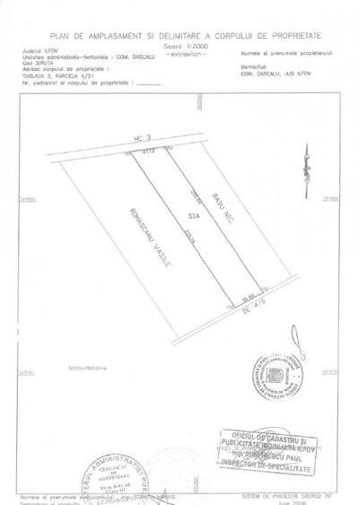 Vand teren Dascalu, Ilfov- 25803 mp- intravilan - 1