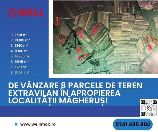 De vânzare 8 parcele de teren extravilan în apropierea localității Măgheruș! - 1