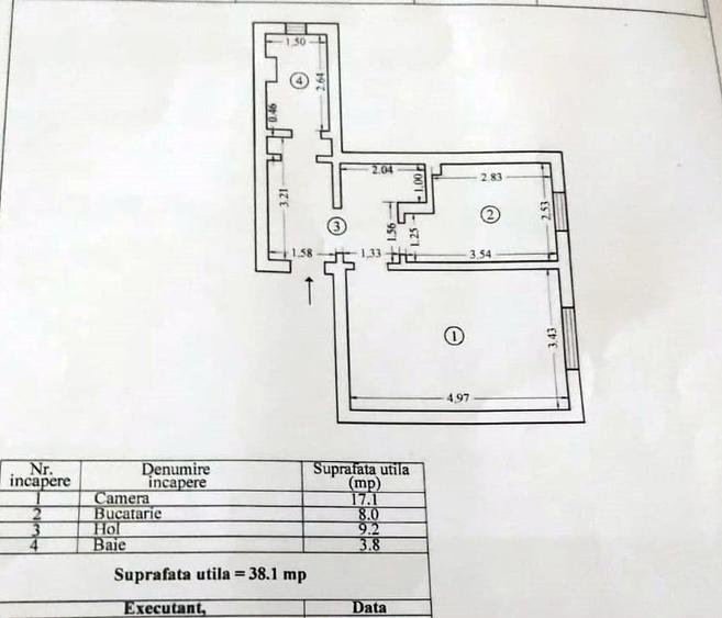 Garsoniera decomandata 38 mp - zona Inel II - 75.000 euro (Cod E5) - 3
