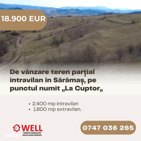 De vanzare teren par?ial intravilan in Sarama?,pe punctul ,La Cuptor,, - 5