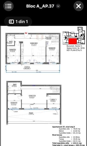 PENTHOUSE-URI  SPLAIUL UNIRII,DELTA VACARESTI,Etaj 5-6,Scara interioara,3-7 Cam. - 9