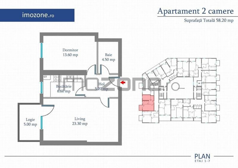 Apartament 2 Camere | 59 mp | Bloc Nou | Metrou Pacii / Preciziei | Militari - 28