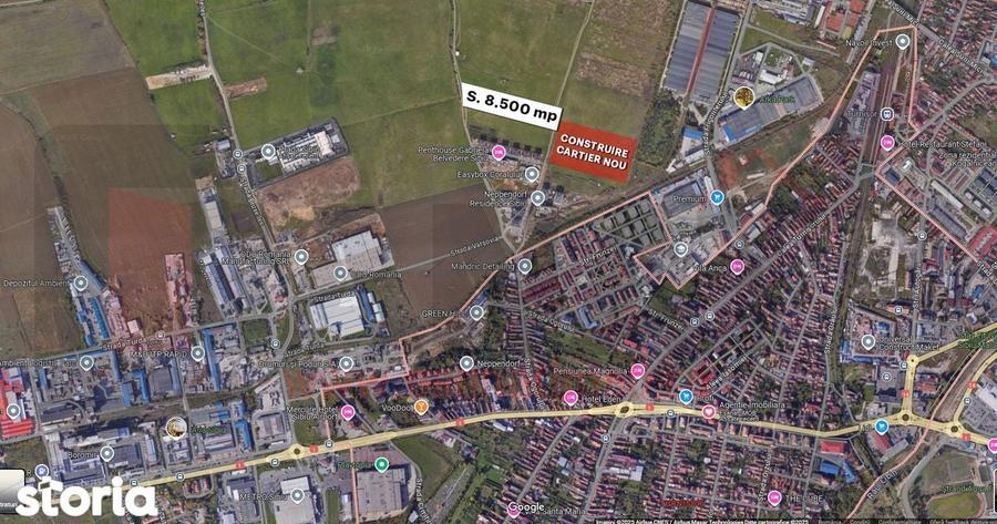RO/EN Teren Intravilan, 8500 mp, Turnisor, deschidere 2strazi |SkyView - 1