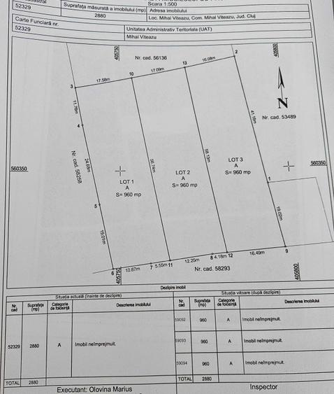 Vand teren Intravailan , locuri casa Comuna Mihai Viteazu jud cluj. - 2