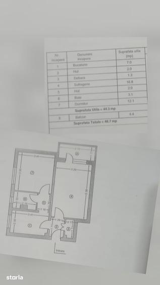Apartament cu 2 camere în Central