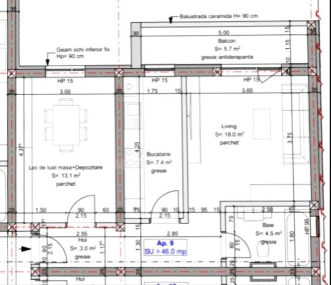 Apartament 1 camera, 46 mp utili zona Braytim-Urseni - 1