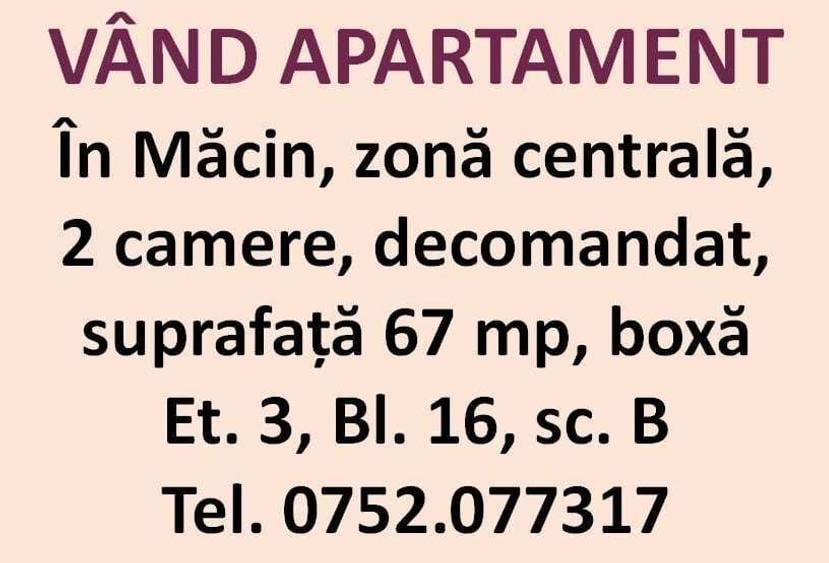 Apartament cu 2 camere decomandat în Central