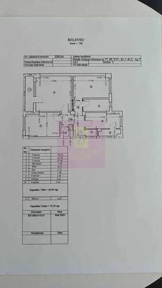 Apartament cu 3 camere semidecomandat în Lacul Tei