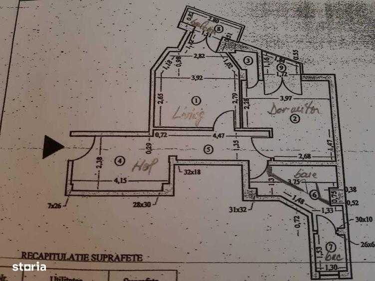 Apartament cu 2 camere, mobilat în Romană