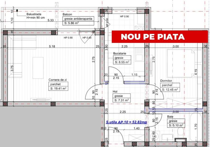 Apartament cu 2 camere decomandat în Giroc