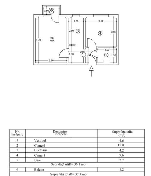 2 Camere Decomandat | Mobilat | Piata Resita | 49 mp - 1