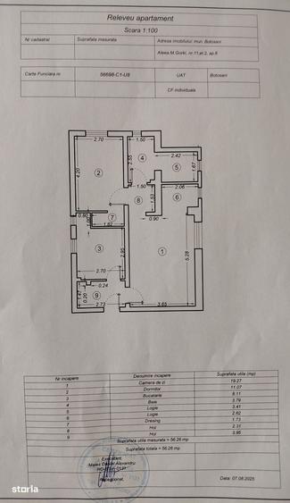 Apartament cu 2 camere în Ultracentral