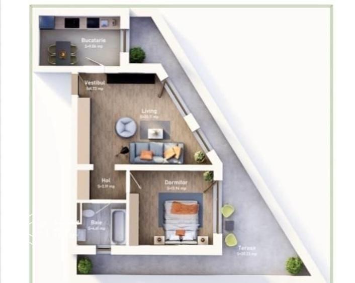 Apartament 2camere 83mp unic în ansamblu, cu terasă atipică și vedere panoramică - 2