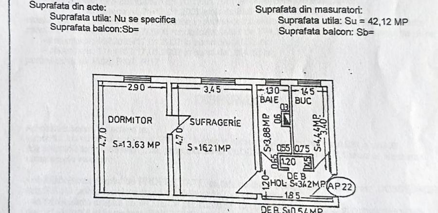 Apartament cu 2 camere semidecomandat în Central