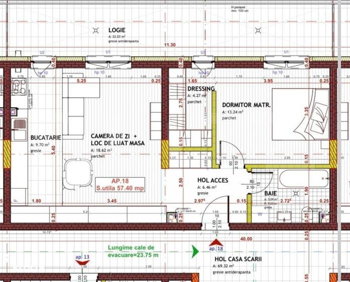 Apartament cu 2 camere semidecomandat în Florești