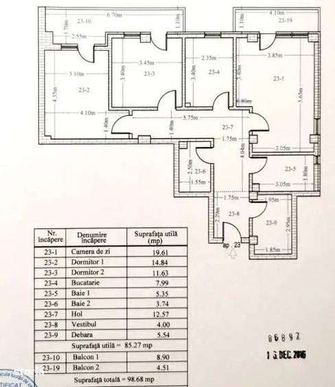 Apartament cu 3 camere în Ozana